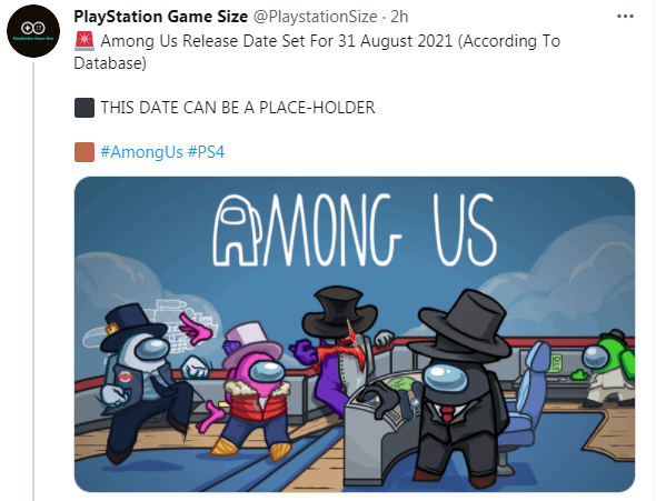 狼人杀《Among Us》PS4版发售日曝光 或在8月31日推出