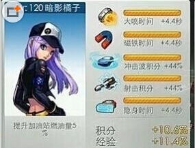 天天飞车黄金橘子和暗影橘子属性介绍