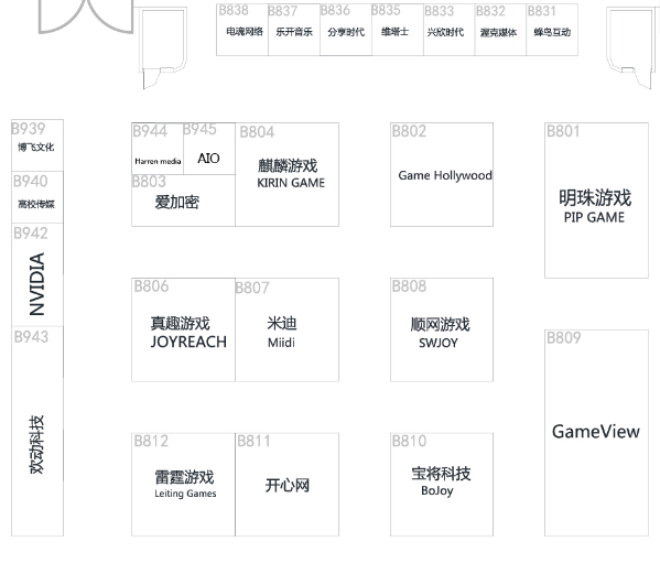 ChinaJoy BTB W5场馆展位图公开