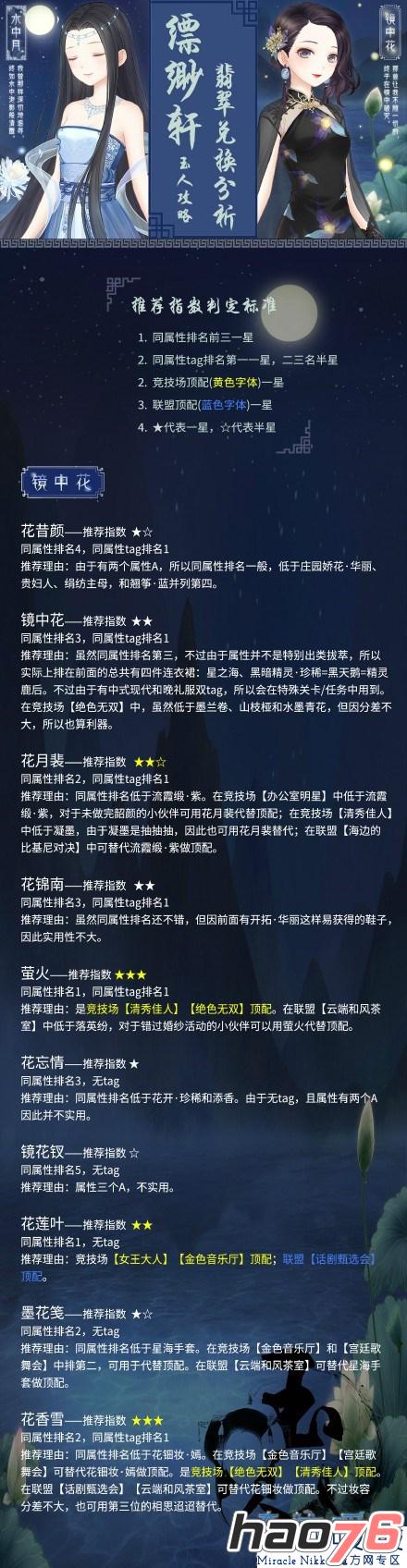 萌新必知奇迹暖暖缥缈轩翡翠兑换分析